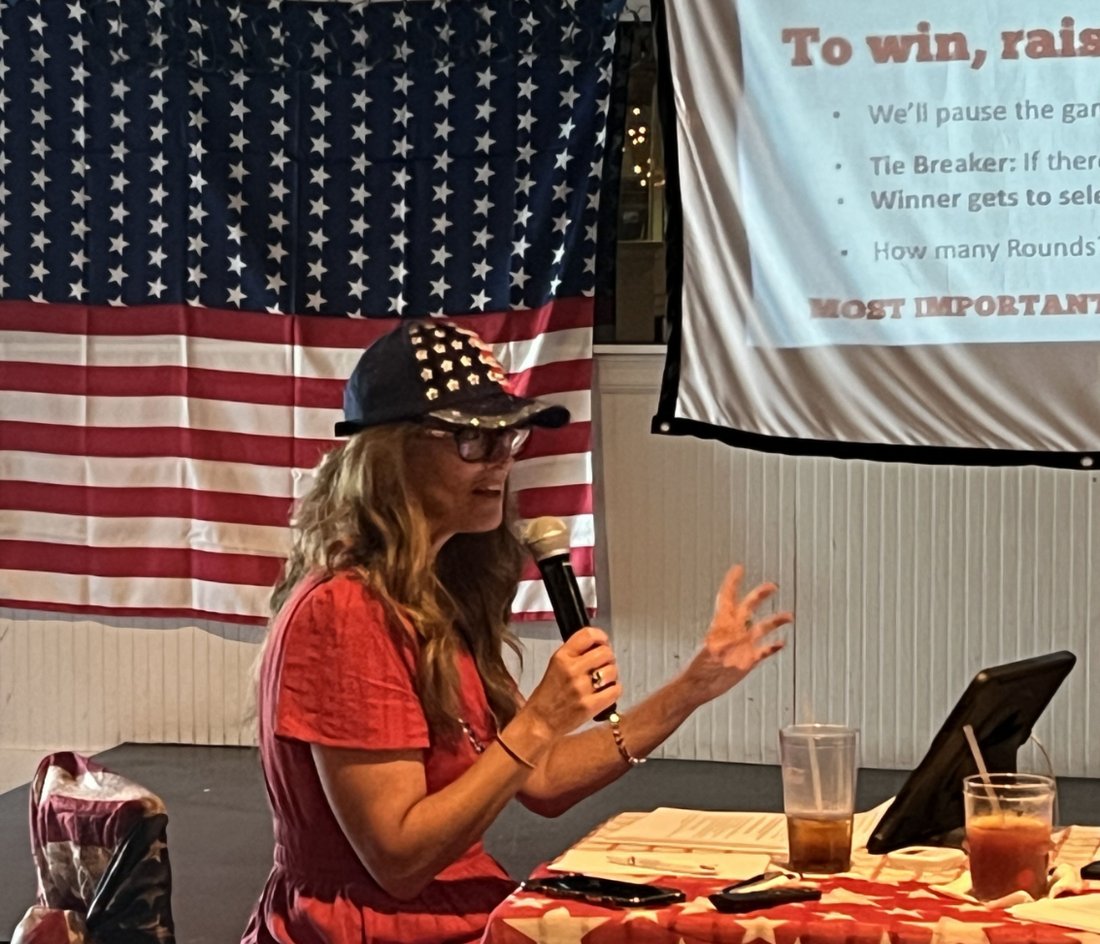 Trivia Night - host on the microphone